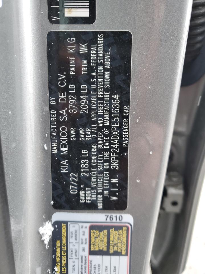 2023 Kia Forte Lx VIN: 3KPF24ADXPE516364 Lot: 91574515