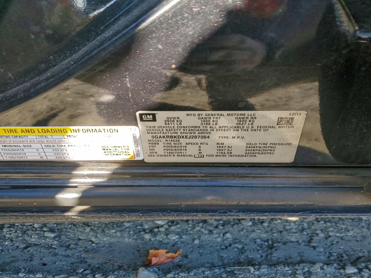 2014 Buick Enclave VIN: 5GAKRBKDXEJ287084 Lot: 93959805