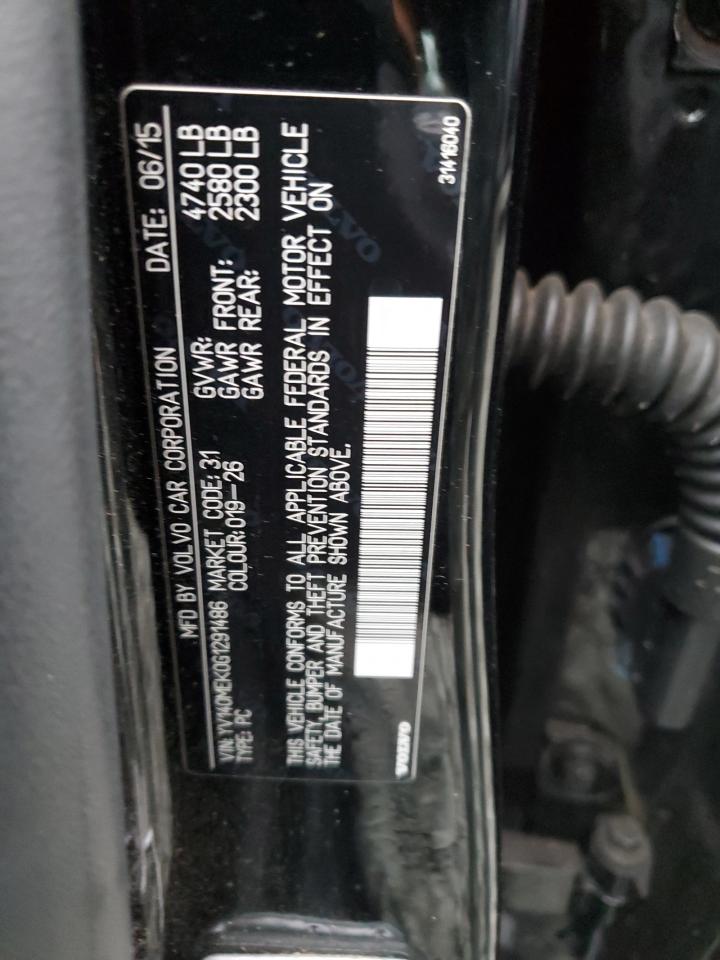 2016 Volvo V60 T5 Premier VIN: YV140MEK0G1291486 Lot: 93093945