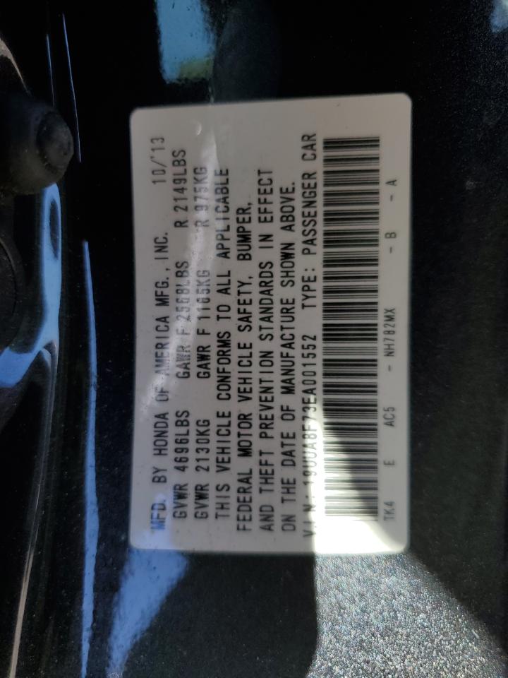 2014 Acura Tl Advance VIN: 19UUA8F73EA001552 Lot: 91585395