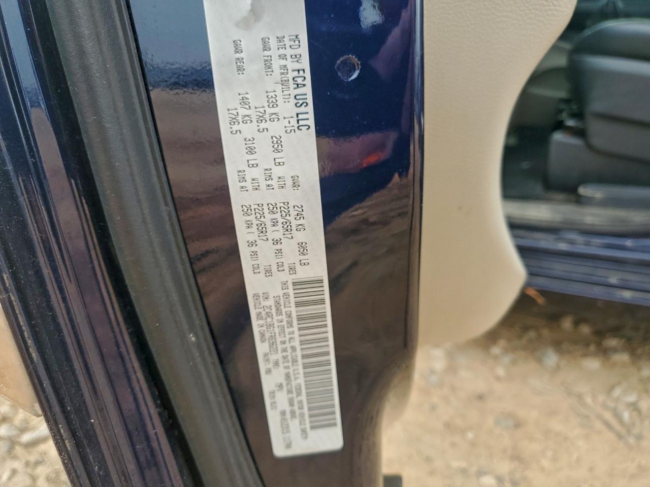 2015 Chrysler Town & Country Touring VIN: 2C4RC1BG1FR696221 Lot: 92634695