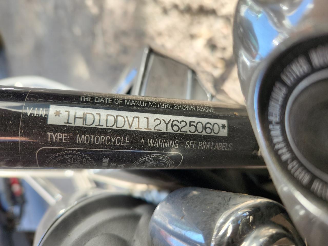 2002 Harley-Davidson Flht VIN: 1HD1DDV112Y625060 Lot: 91759185