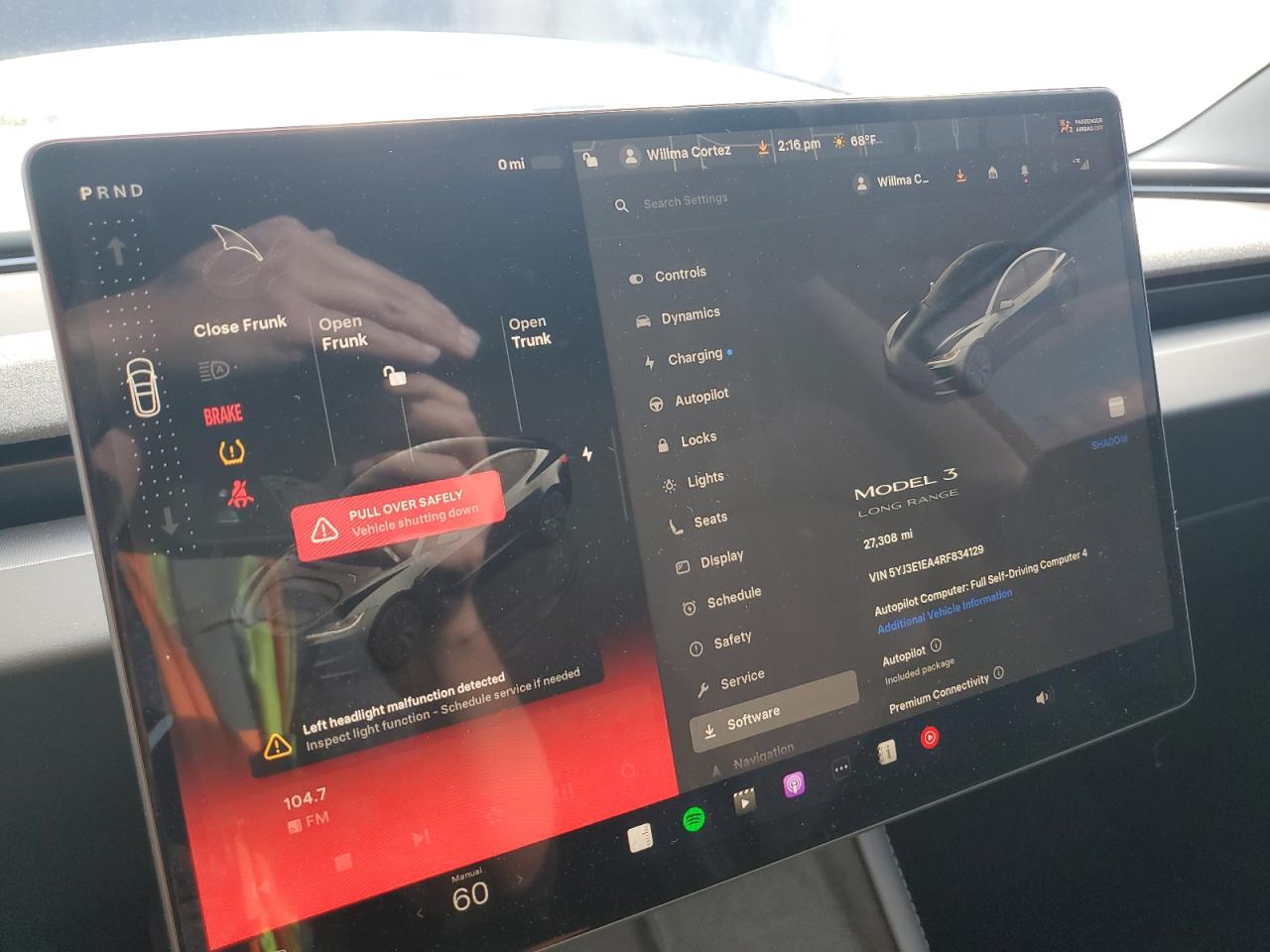 2024 Tesla Model 3 VIN: 5YJ3E1EA4RF834129 Lot: 92139395