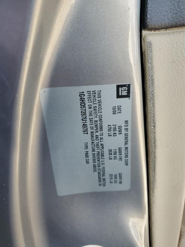 2007 Buick Lucerne Cxl VIN: 1G4HD57287U149797 Lot: 92167325