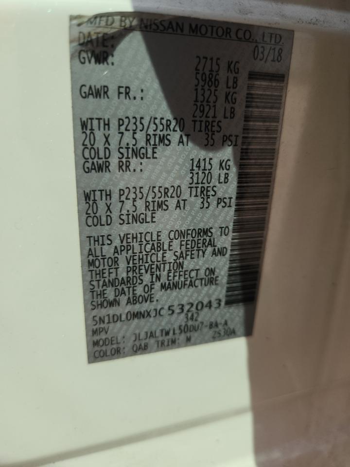 2018 Infiniti Qx60 VIN: 5N1DL0MNXJC532043 Lot: 93328475