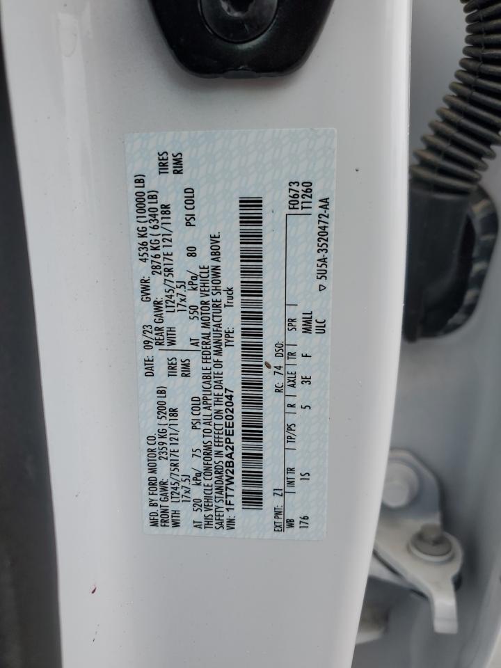 2023 Ford F250 Super Duty VIN: 1FT7W2BA2PEE02047 Lot: 92691515