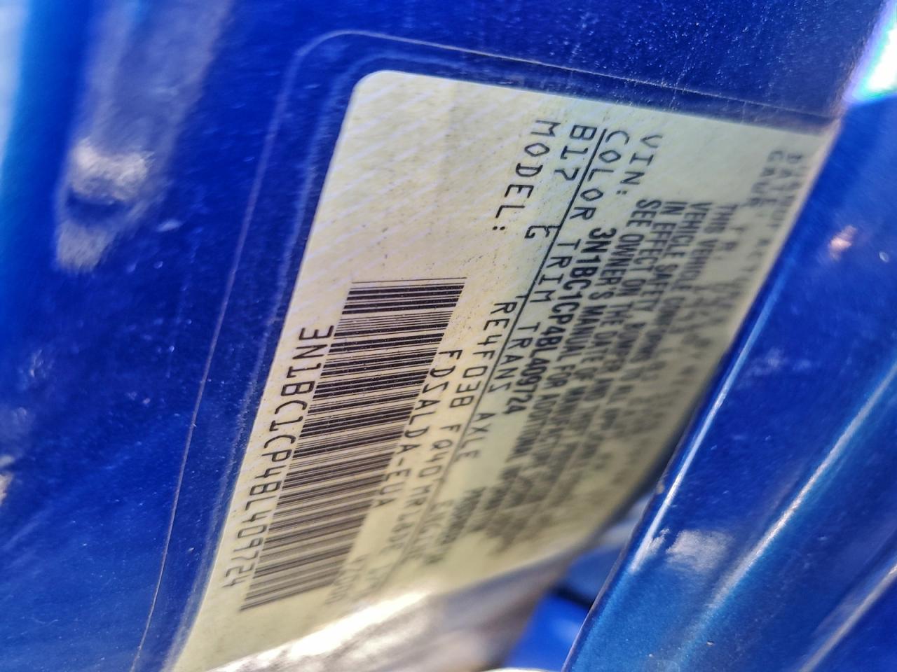 2011 Nissan Versa S VIN: 3N1BC1CP4BL409724 Lot: 93345035