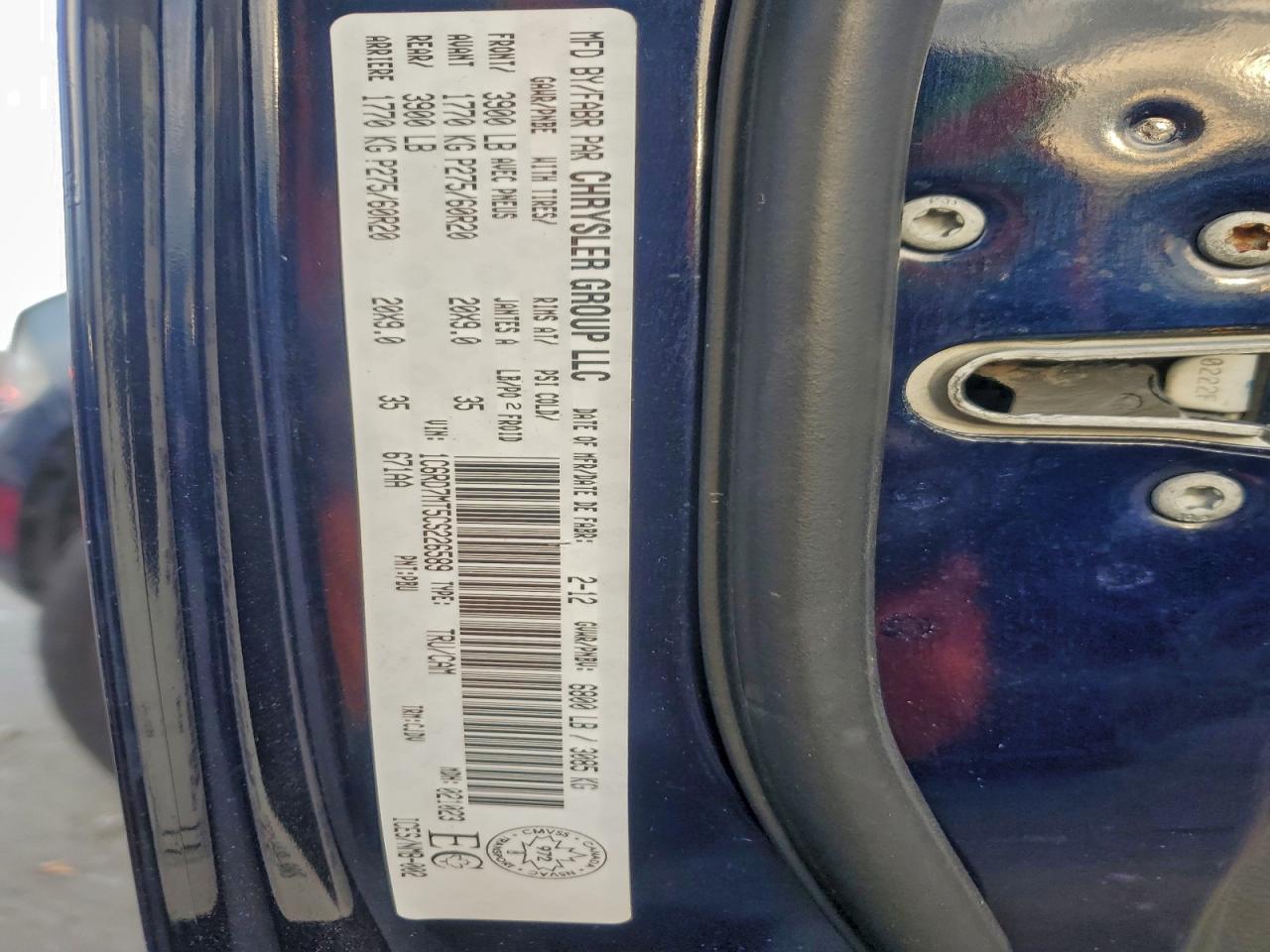 2012 Dodge Ram 1500 Sport VIN: 1C6RD7MT5CS226589 Lot: 93907065