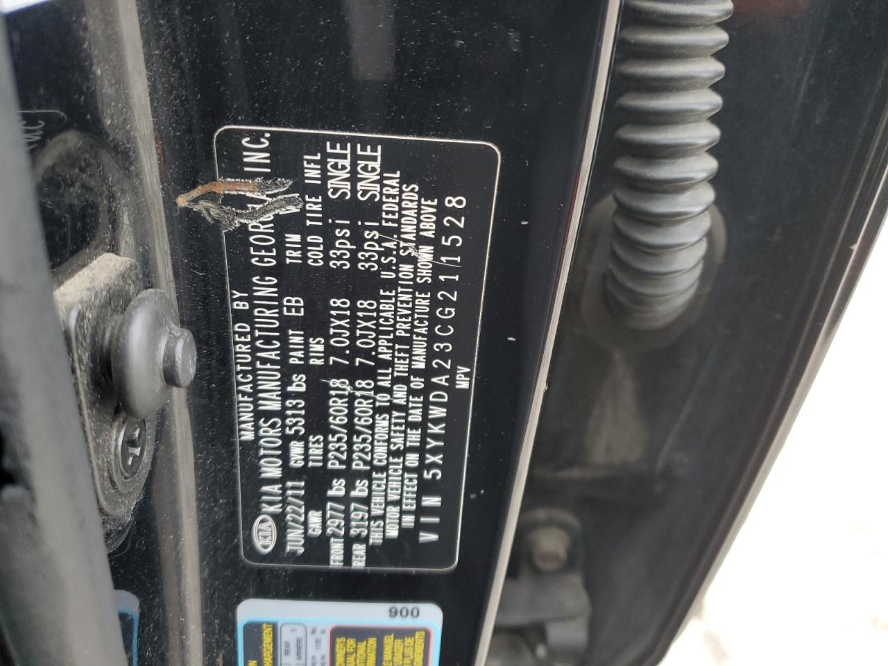 2012 Kia Sorento Sx VIN: 5XYKWDA23CG211528 Lot: 92190965