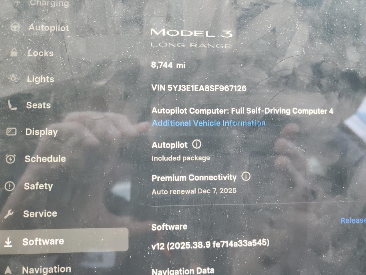 2025 Tesla Model 3 VIN: 5YJ3E1EA8SF967126 Lot: 93017505