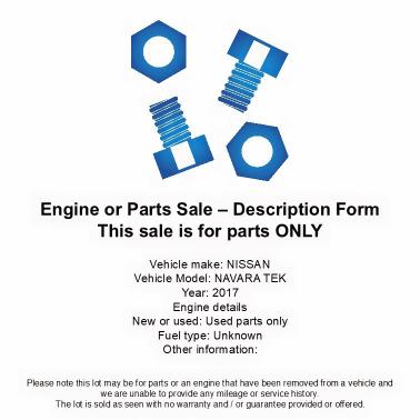 2017 NISSAN NAVARA TEK