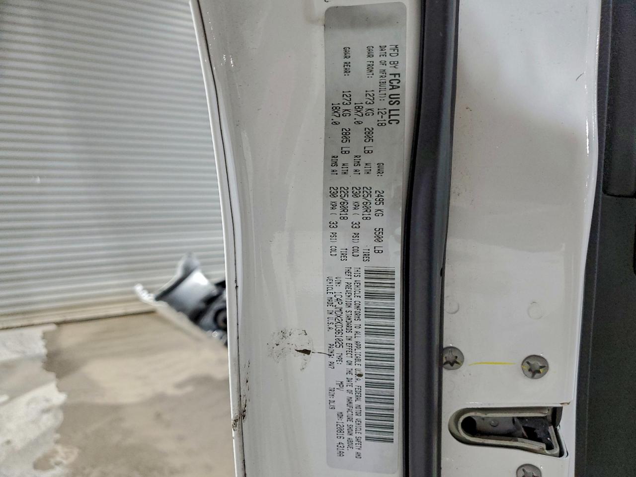 2019 Jeep Cherokee Limited VIN: 1C4PJMDX2KD361025 Lot: 93144385