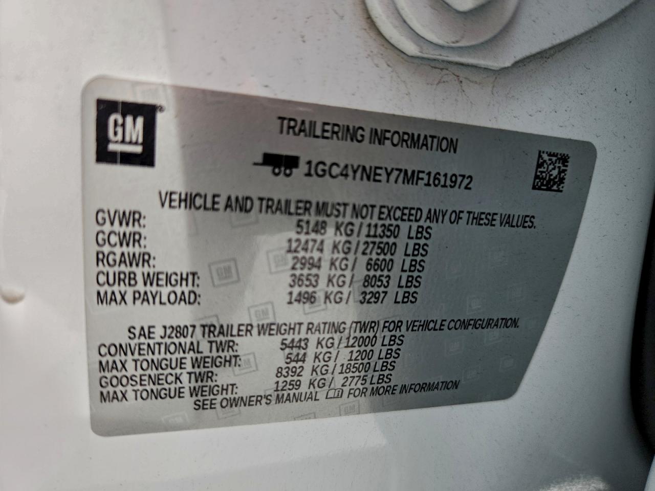 2021 Chevrolet Silverado K2500 Heavy Duty Lt VIN: 1GC4YNEY7MF161972 Lot: 93955065