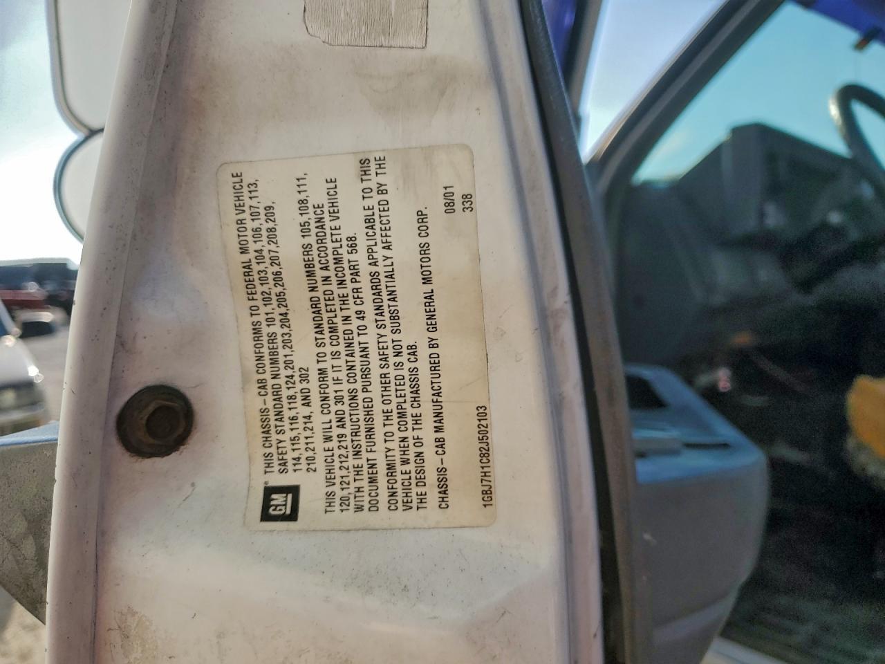 2002 Chevrolet C-Series C Rollback Truck VIN: 1GBJ7H1C82J502103 Lot: 93280575