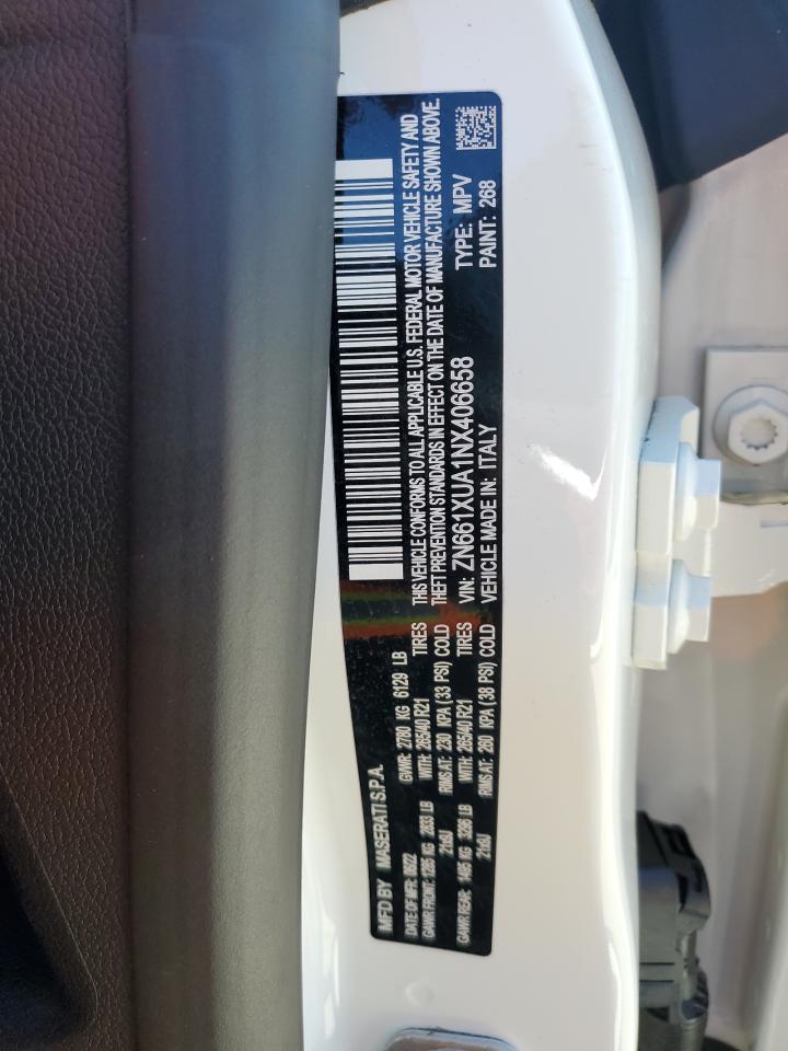 2022 Maserati Levante Base VIN: ZN661XUA1NX406658 Lot: 92033935