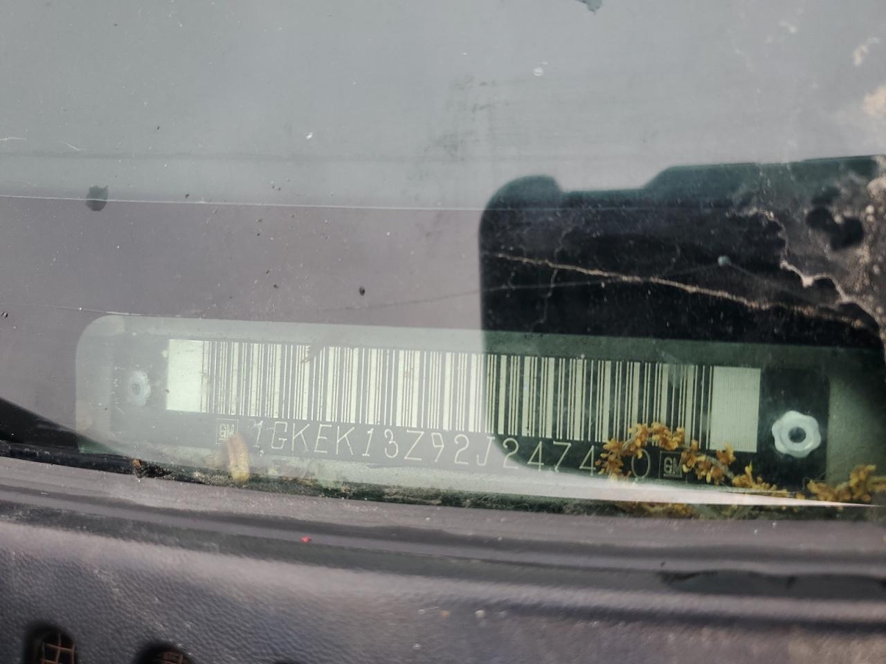 2002 GMC Yukon VIN: 1GKEK13Z92J247440 Lot: 92852885