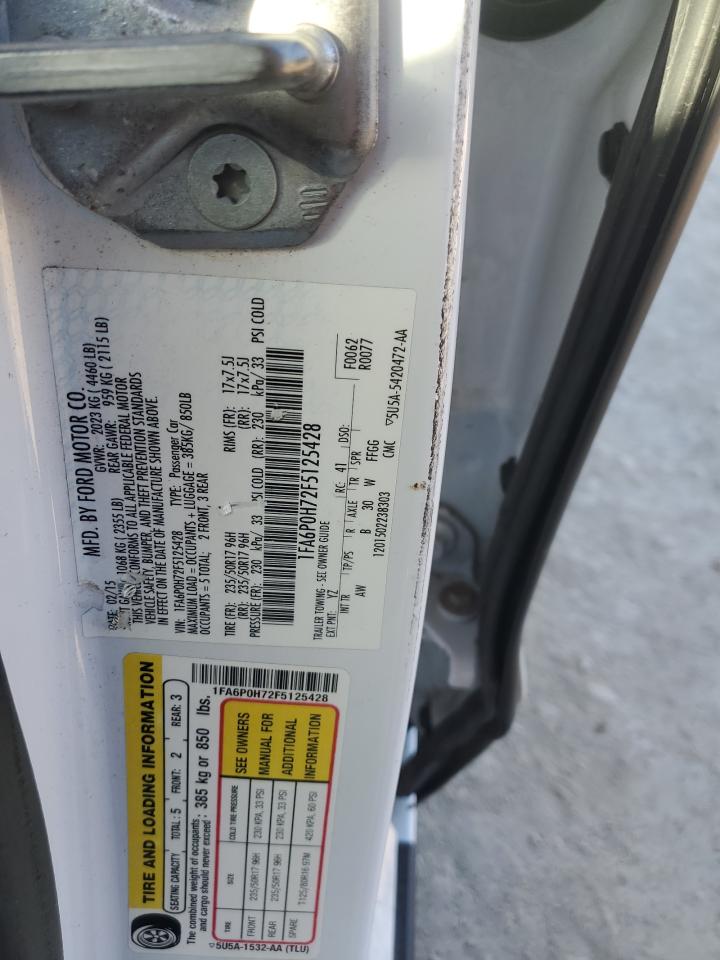 2015 Ford Fusion Se VIN: 1FA6P0H72F5125428 Lot: 91143335