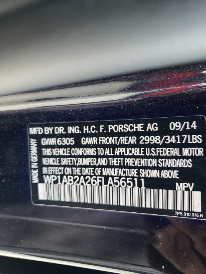 2015 Porsche Cayenne S VIN: WP1AB2A26FLA56511 Lot: 92051675