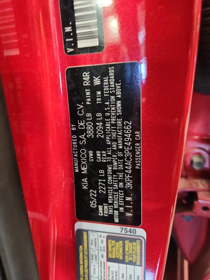 2023 Kia Forte Gt VIN: 3KPF44AC3PE494662 Lot: 92421095