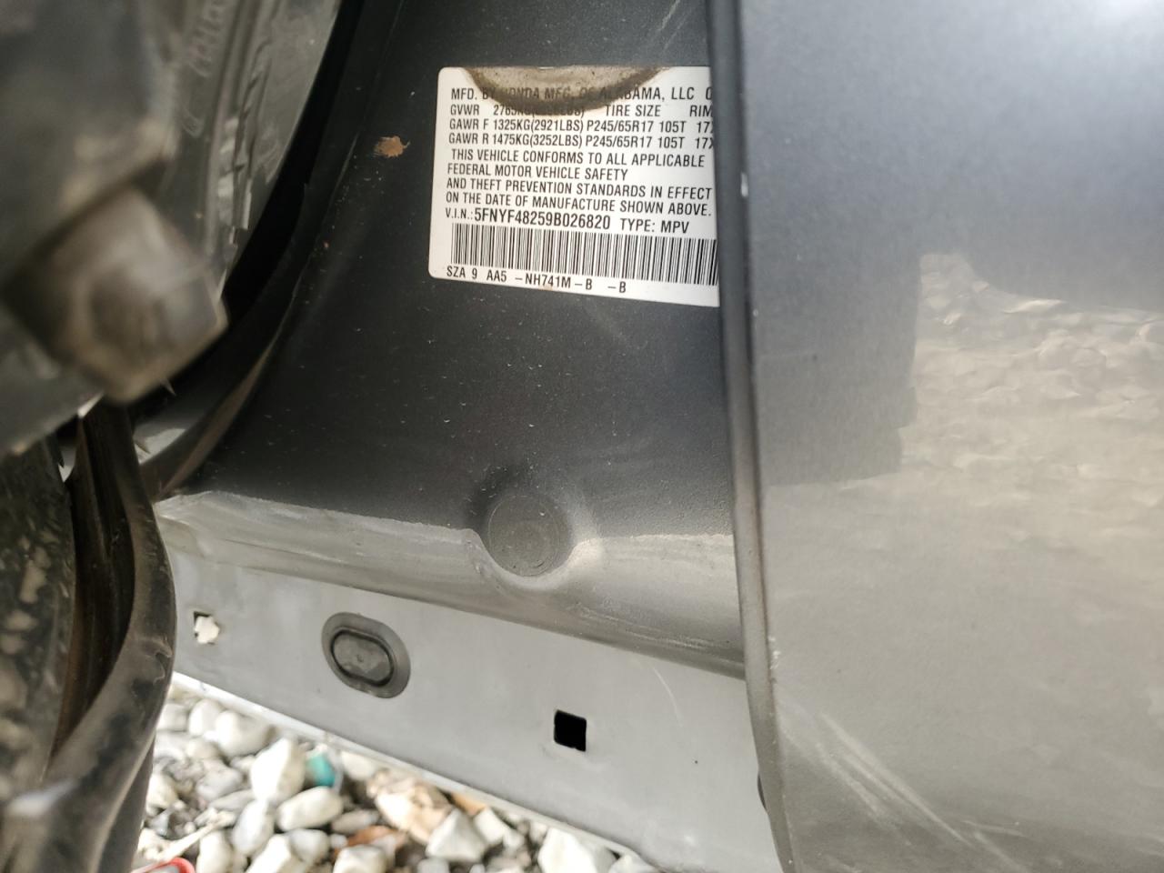 2009 Honda Pilot Lx VIN: 5FNYF48259B026820 Lot: 90758705