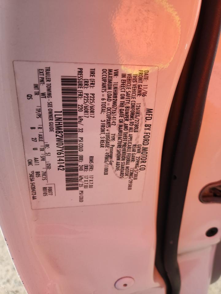 2007 Lincoln Town Car Signature Limited VIN: 1LNHM82W07Y614142 Lot: 91832845