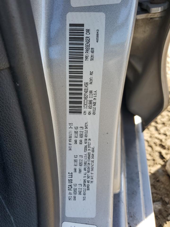 2015 Chrysler 200 Limited VIN: 1C3CCCAB2FN691456 Lot: 93538235