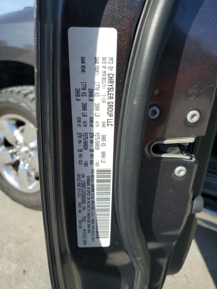 2014 Ram 1500 Slt VIN: 1C6RR7LG7ES262602 Lot: 92267455