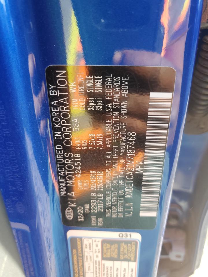 2021 Kia Seltos Sx VIN: KNDETCA21M7187468 Lot: 93226115