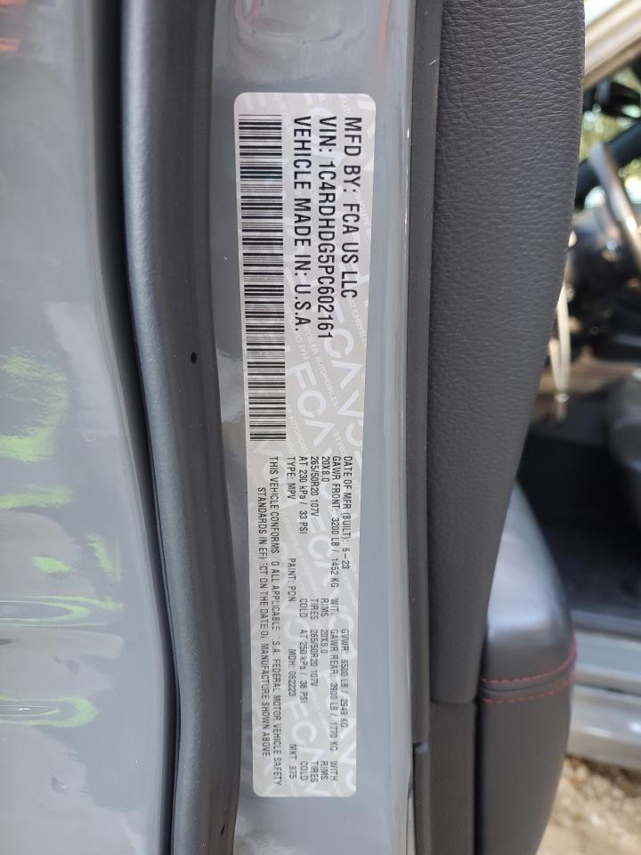 2023 Dodge Durango Gt VIN: 1C4RDHDG5PC602161 Lot: 91474315