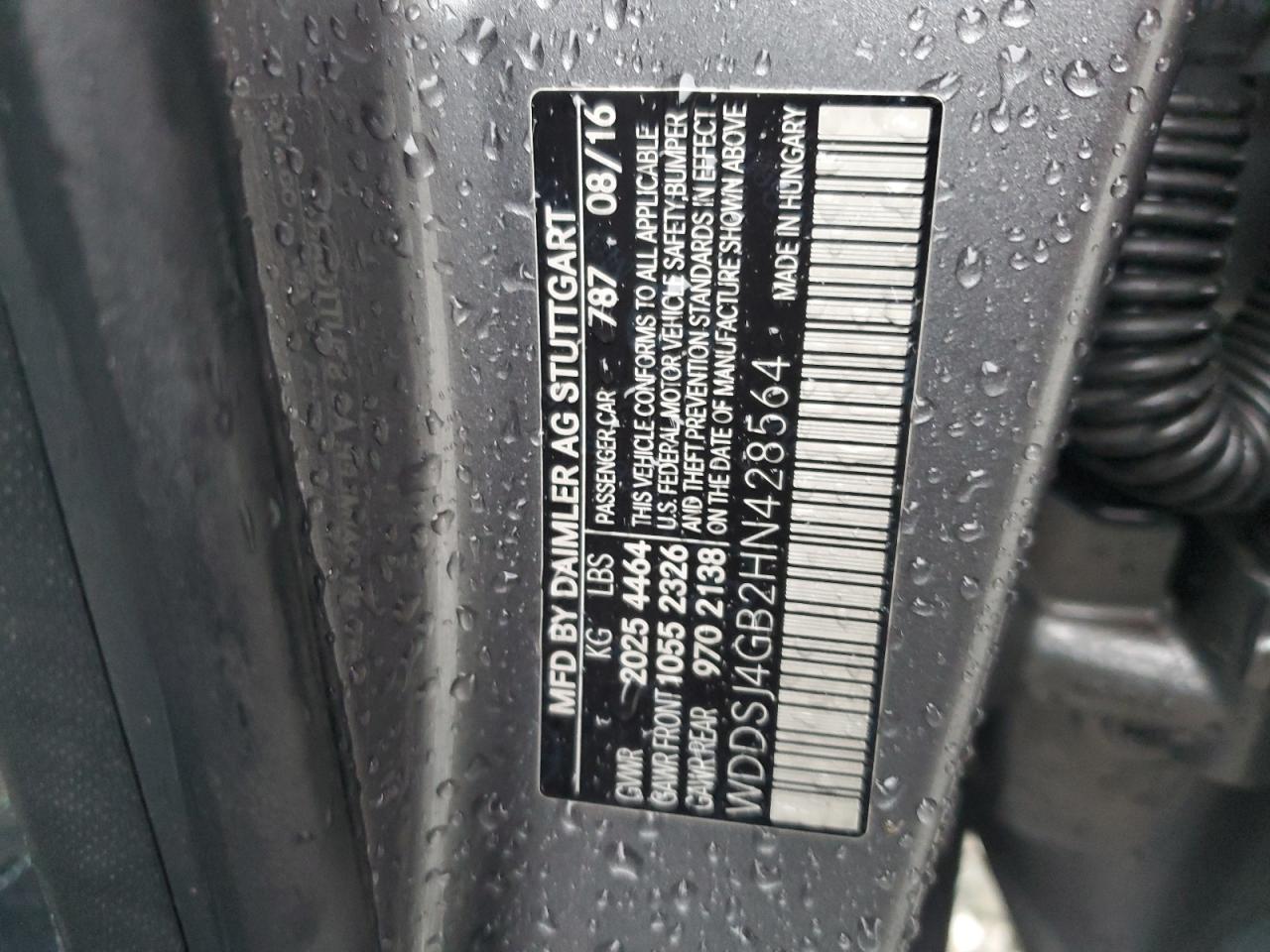 2017 Mercedes-Benz Cla 250 4Matic VIN: WDDSJ4GB2HN428564 Lot: 91595605