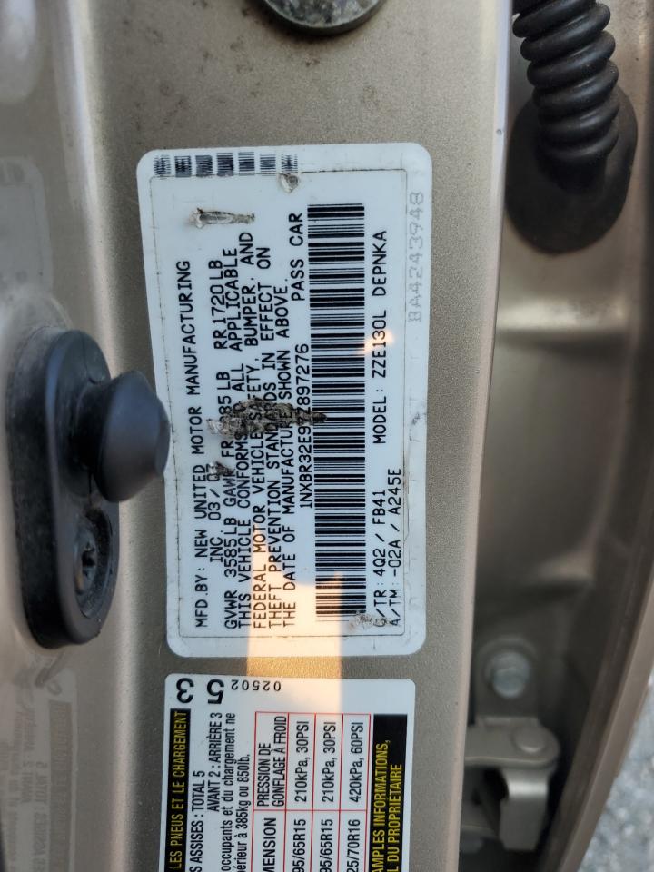 2007 Toyota Corolla Ce VIN: 1NXBR32E97Z897276 Lot: 92471985