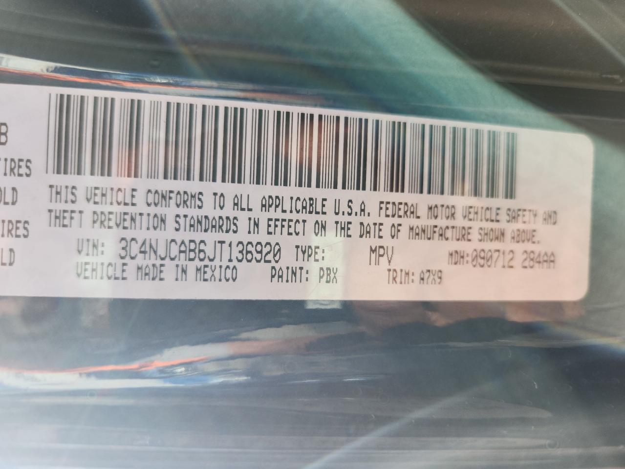 2018 Jeep Compass Sport VIN: 3C4NJCAB6JT136920 Lot: 93070735