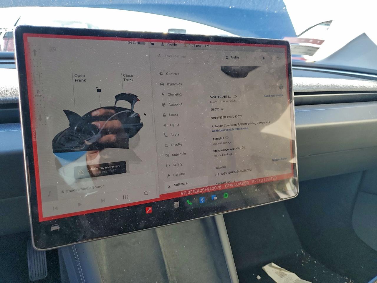 2025 Tesla Model 3 VIN: 5YJ3E1EA2SF943078 Lot: 93844785