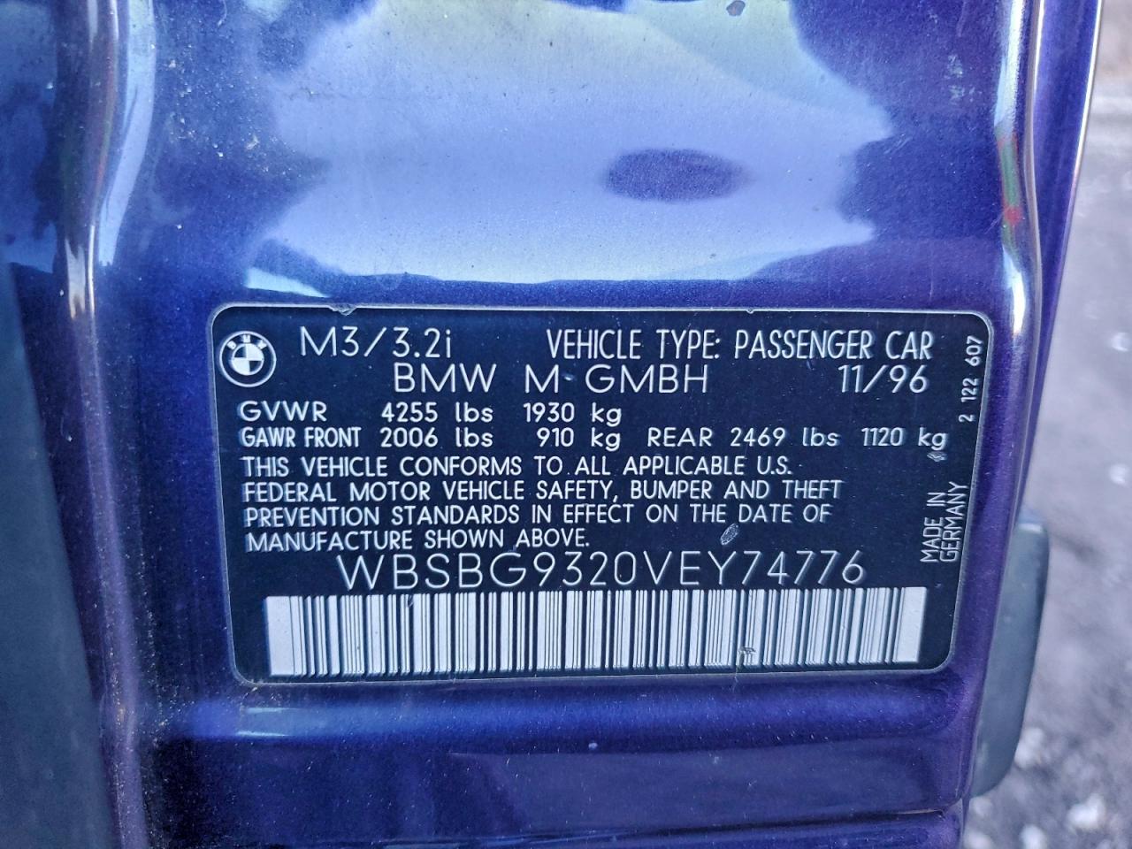 Фото: WBSBG9320VEY74776