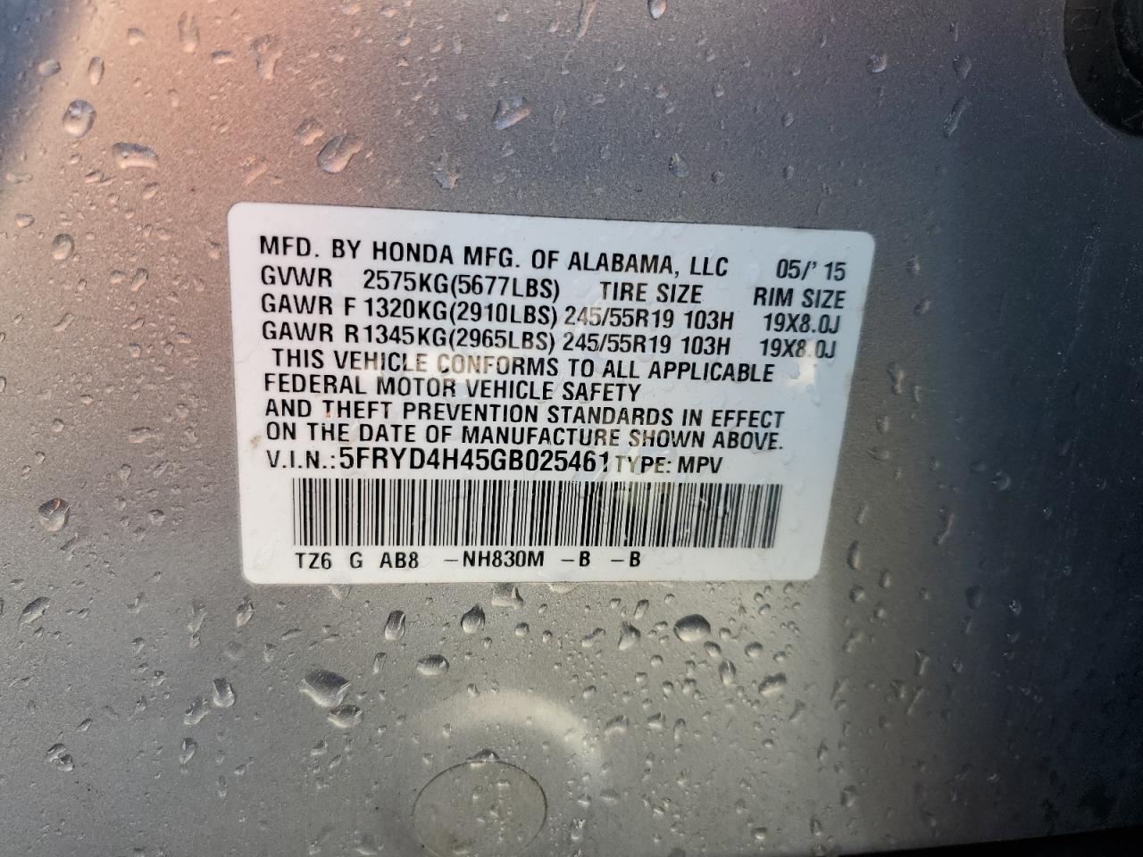 2016 Acura Mdx Technology VIN: 5FRYD4H45GB025461 Lot: 92836515