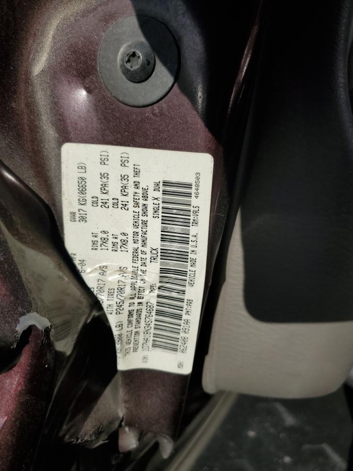 2004 Dodge Ram 1500 St VIN: 1D7HA18N34S764687 Lot: 93694865