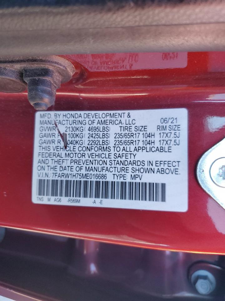 2021 Honda Cr-V Se VIN: 7FARW1H75ME016686 Lot: 91313515