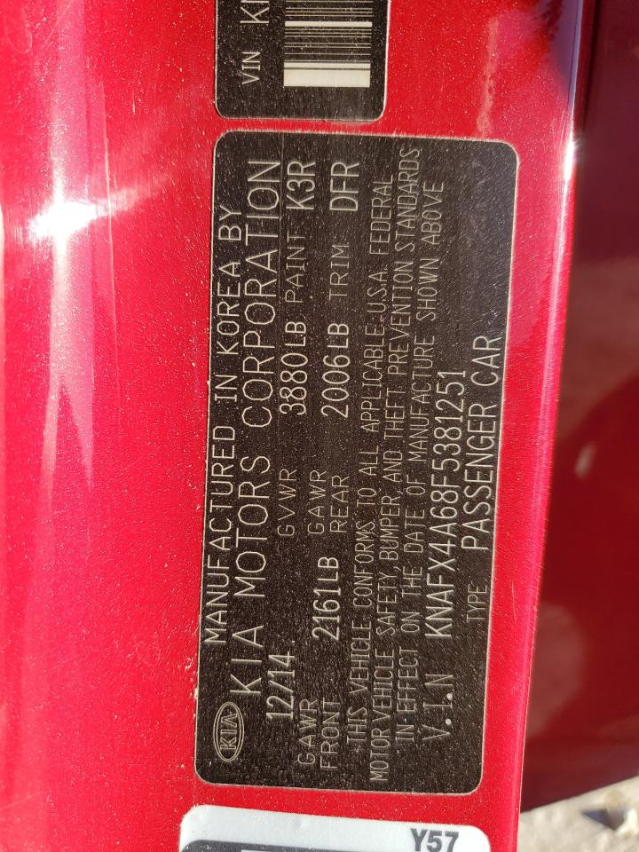 2015 Kia Forte Lx VIN: KNAFX4A68F5381251 Lot: 91592155