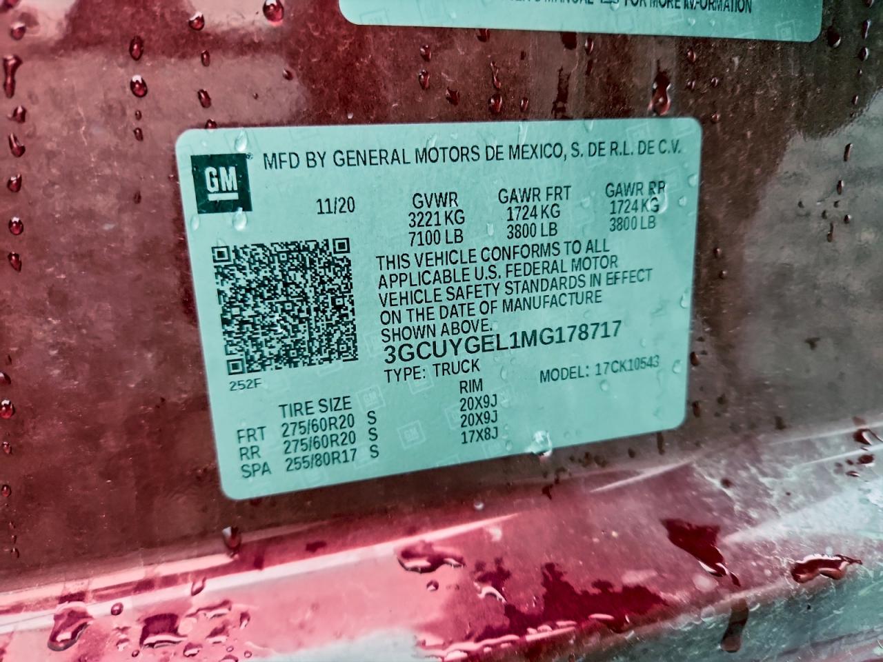 2021 Chevrolet Silverado K1500 Ltz VIN: 3GCUYGEL1MG178717 Lot: 93675585