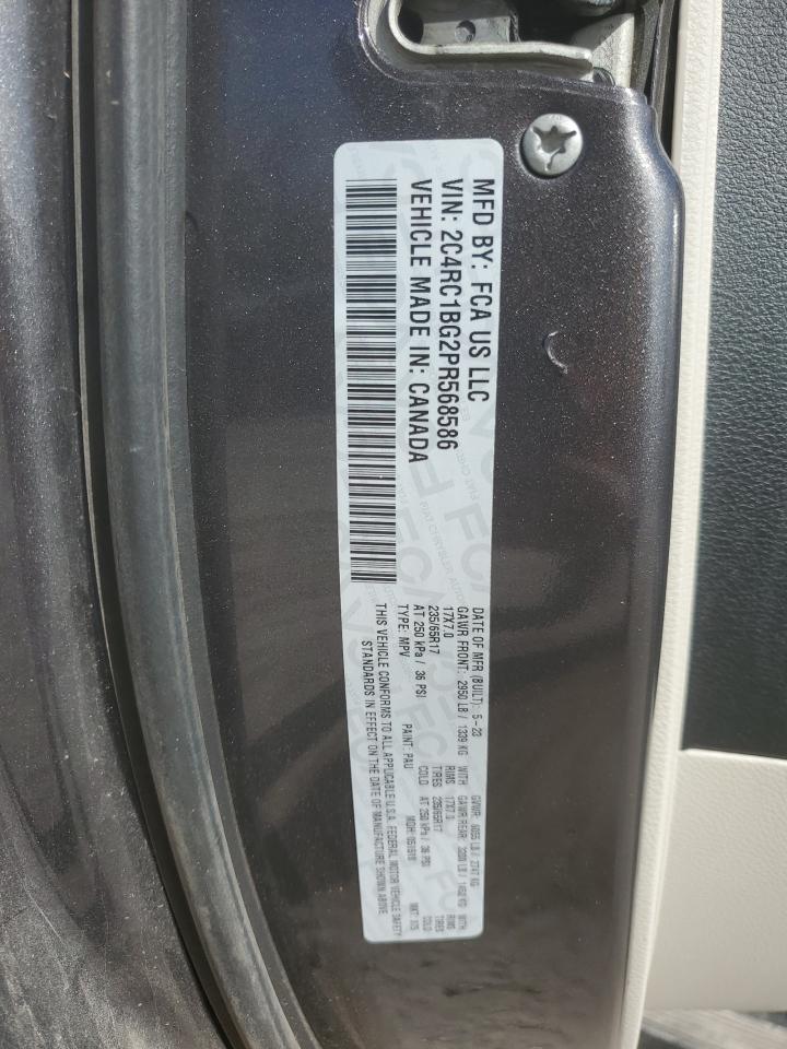 2023 Chrysler Pacifica Touring L VIN: 2C4RC1BG2PR568586 Lot: 92118145