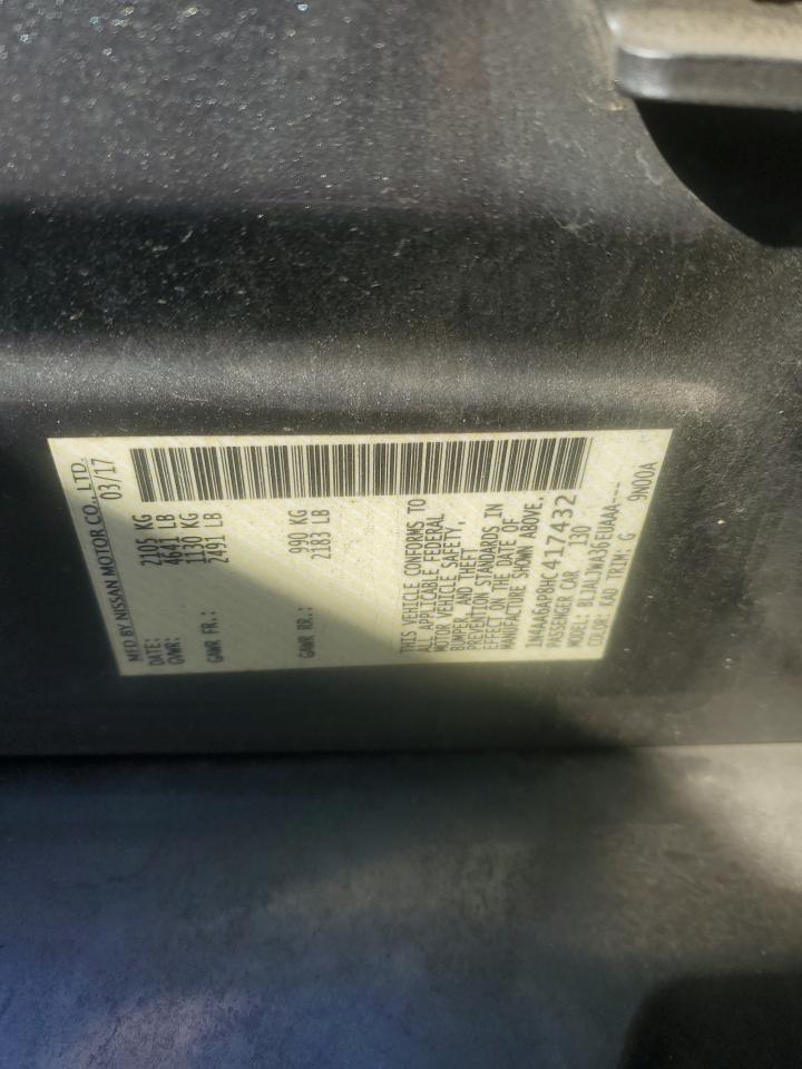 2017 Nissan Maxima 3.5S VIN: 1N4AA6AP8HC417432 Lot: 90233995