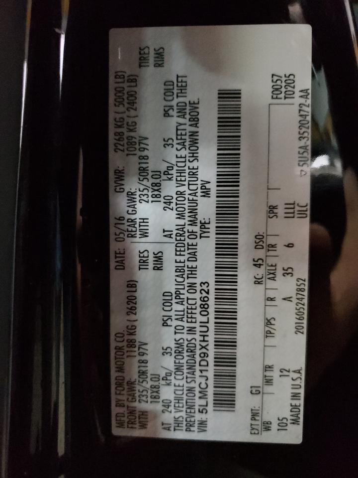 2017 Lincoln Mkc Premiere VIN: 5LMCJ1D9XHUL08623 Lot: 92411155