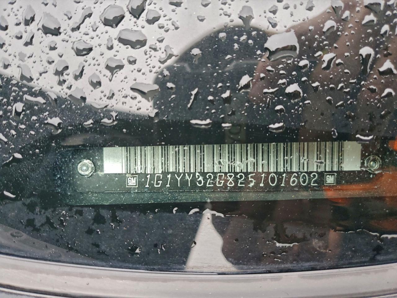 2002 Chevrolet Corvette VIN: 1G1YY32G825101602 Lot: 94228365