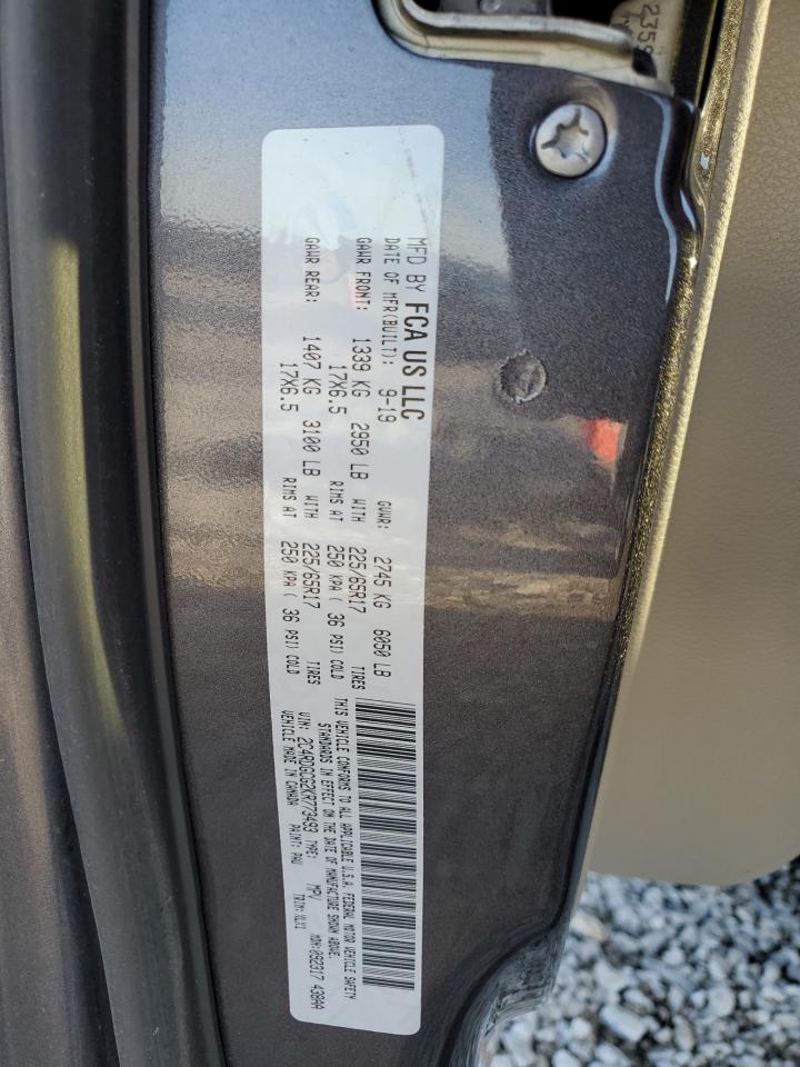 2019 Dodge Grand Caravan Sxt VIN: 2C4RDGCG2KR773493 Lot: 92619695