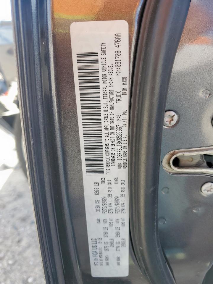 2019 Ram 1500 Classic Slt VIN: 1C6RR6LT8KS529667 Lot: 92722695