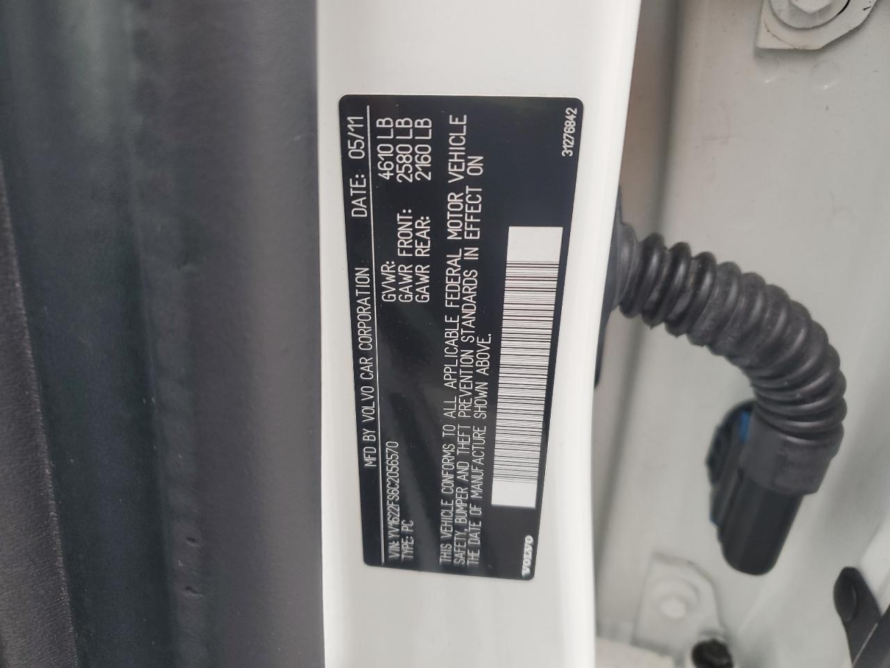 2012 Volvo S60 T5 VIN: YV1622FS6C2056570 Lot: 90250825