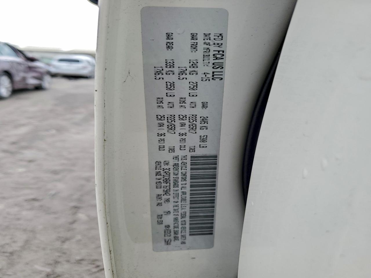 2015 Dodge Journey Se VIN: 3C4PDCAB0FT679042 Lot: 93678785