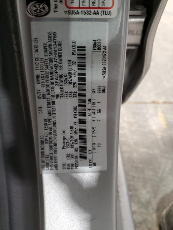 2017 Ford Fiesta Se VIN: 3FADP4BJ7HM134769 Lot: 93143025