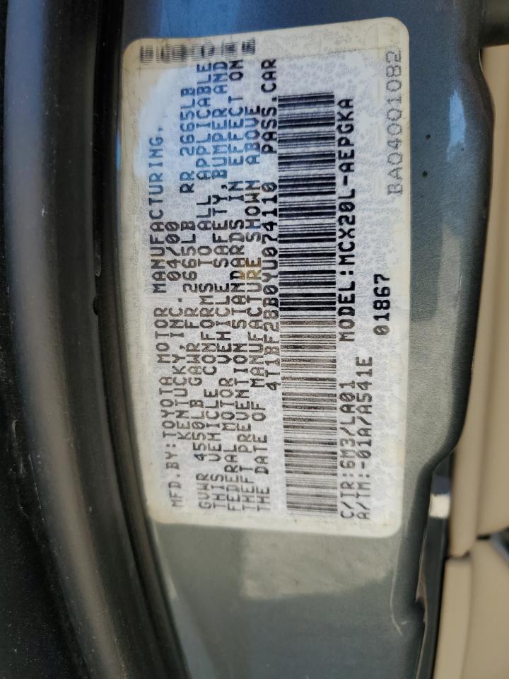 2000 Toyota Avalon Xl VIN: 4T1BF28B0YU074110 Lot: 91077515