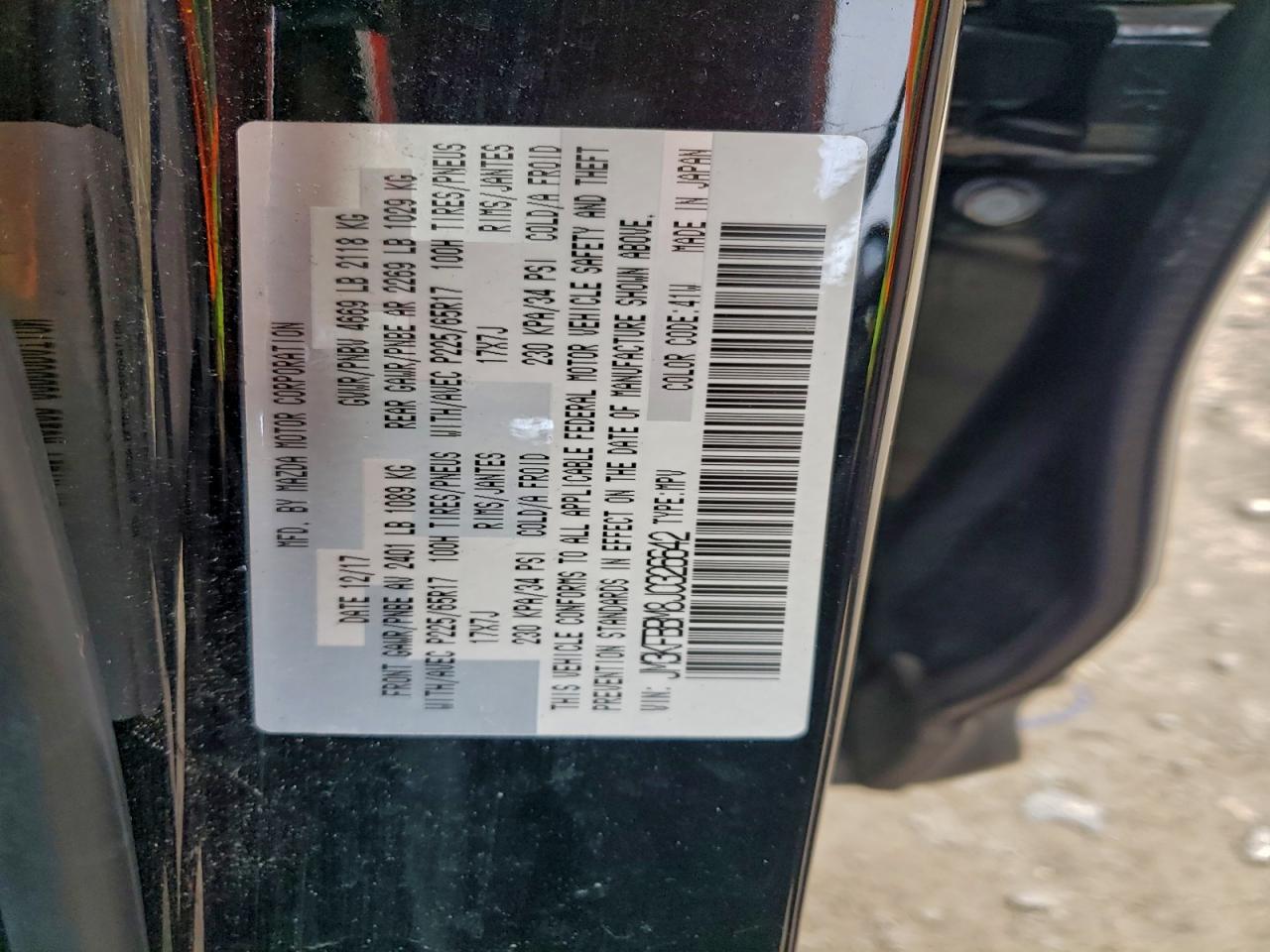 2018 Mazda Cx-5 Sport VIN: JM3KFBBM8J0326642 Lot: 94318395